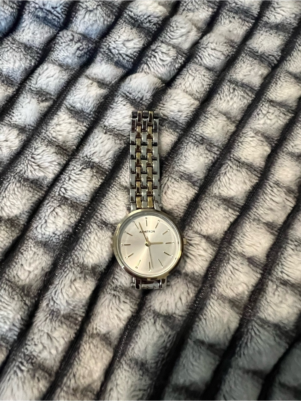 Armitron Two-Tone Silver and Gold Slim Bracelet Watch